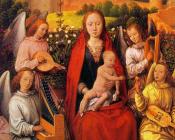 Virgin and Child with Musician Angels - 汉斯·梅姆林